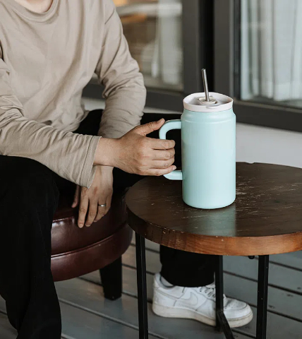 50 oz Tumbler with Handle and Straw Lid 19313C
