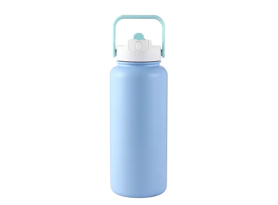 Insulated Bottle with Thumb-Open Locking Straw Lid – 01634A